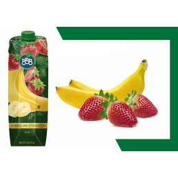 BBB JUICE BANANA&STRAWBERRY 1L