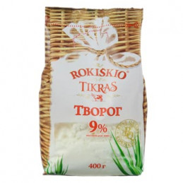 TVOROG ROKISKIO 9% 400GR