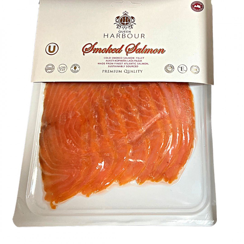 QUEEN HARBOUR SMOKED SALMON SLICES 14OZ (400g)