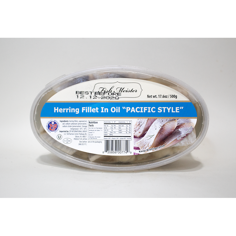 FISH MEISTER HERRING FILLET IN OIL PACIFIC STYLE 500G