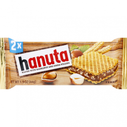 "HANUTA" HAZELNUT WAFER 44 GR
