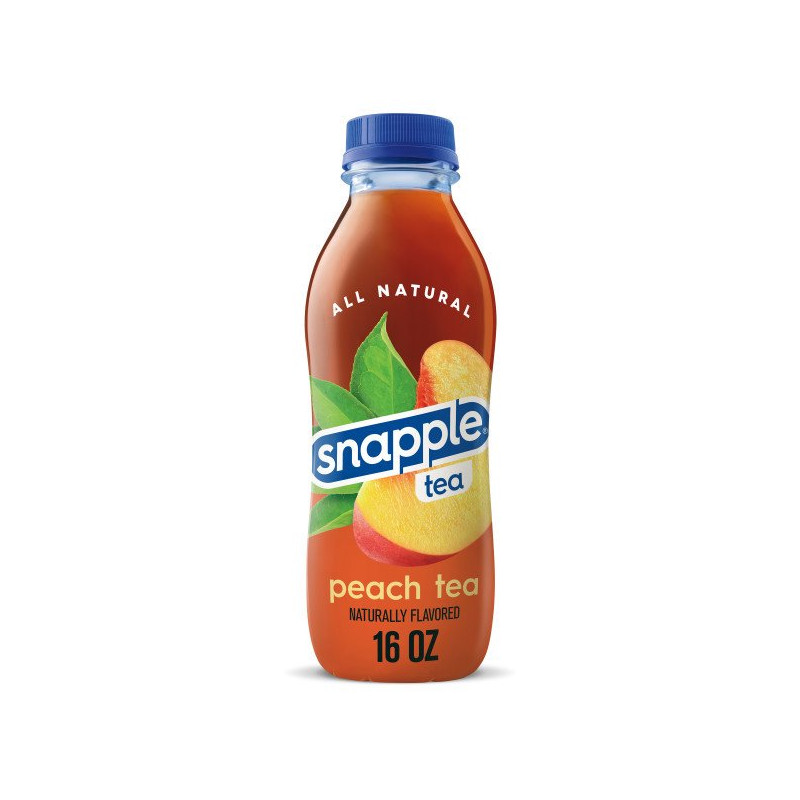 Snapple All Natural Peach Iced Tea (16 oz x 6 ct) Delivery - DoorDash