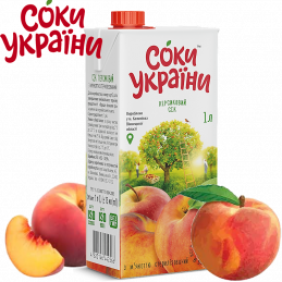 PEACH JUICE 1L SOKI UKRAINY