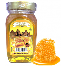 NATURAL HONEY W COMB GLASS 1LB