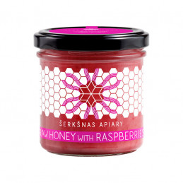 RAW HONEY WITH RASPBERRIES...