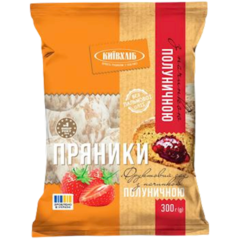 GINGERBREAD W/STRAWBERRY 300GR KIEVHLEB